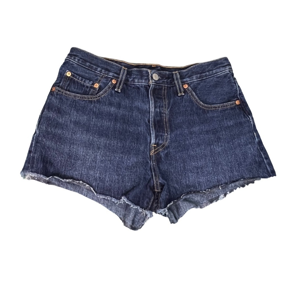 Levi's 501 Denim Cut off Shorts Raw Hem 100% Cotton Size 28